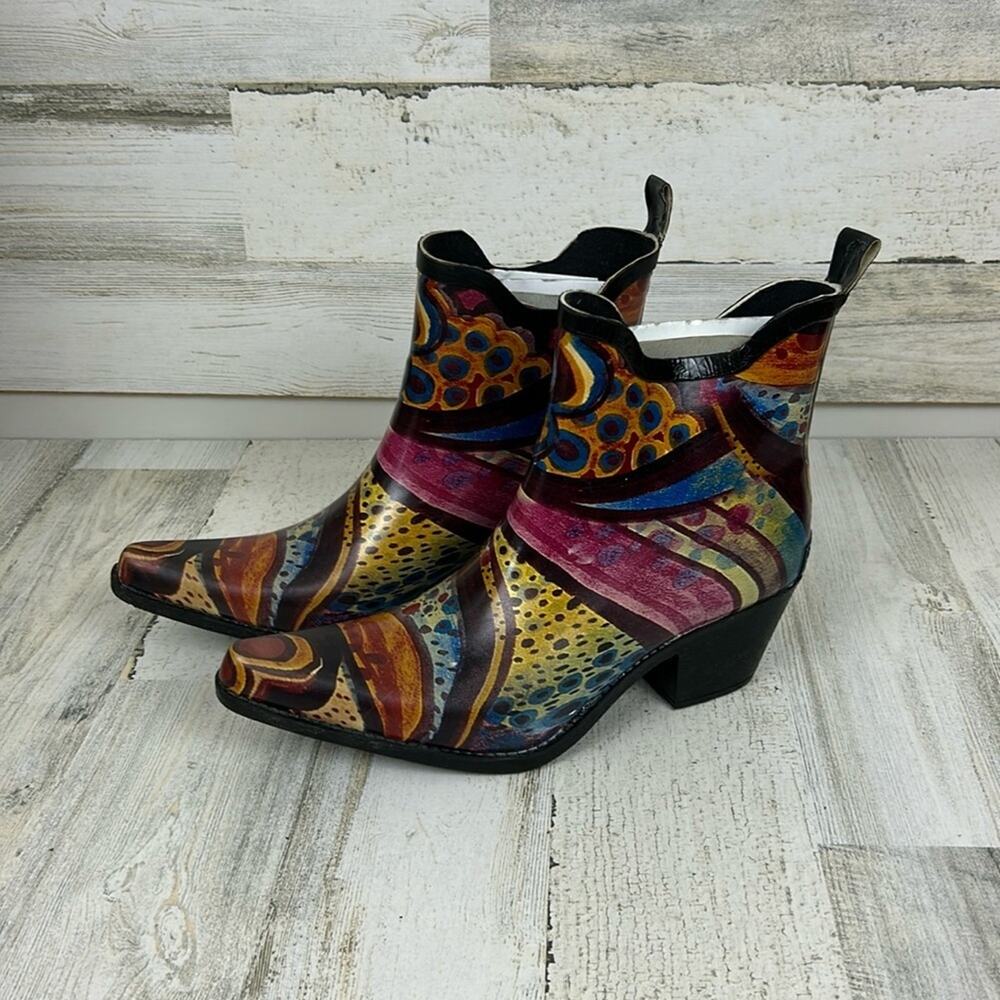 Corkys Multicolor Patterned Heeled Ankle Boots